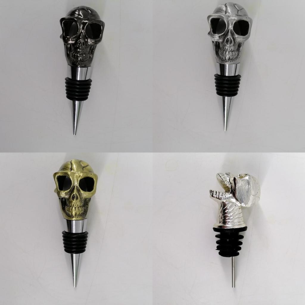 Skull Wine Stopper With Pourer For Bar Home Use Gift