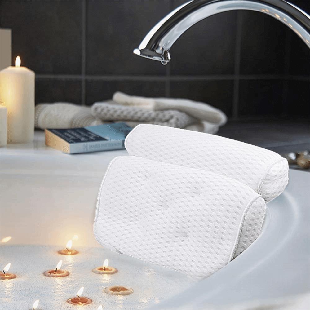 Creative Anti Slip Spa Bathtub Neck and Back Support with Suction Cups Bath Washable 3D Air Mesh Bathtub