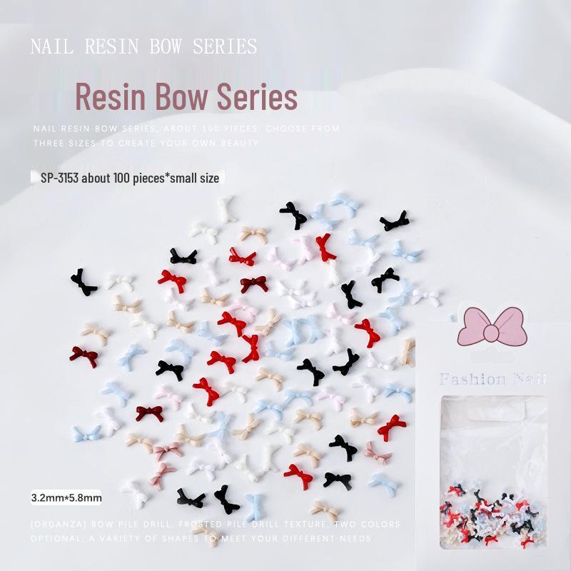 

Декор для ногтей в виде галстуков-бабочек из смолы конфетных цветов - 100 штук (Большой, Средний, Маленький)