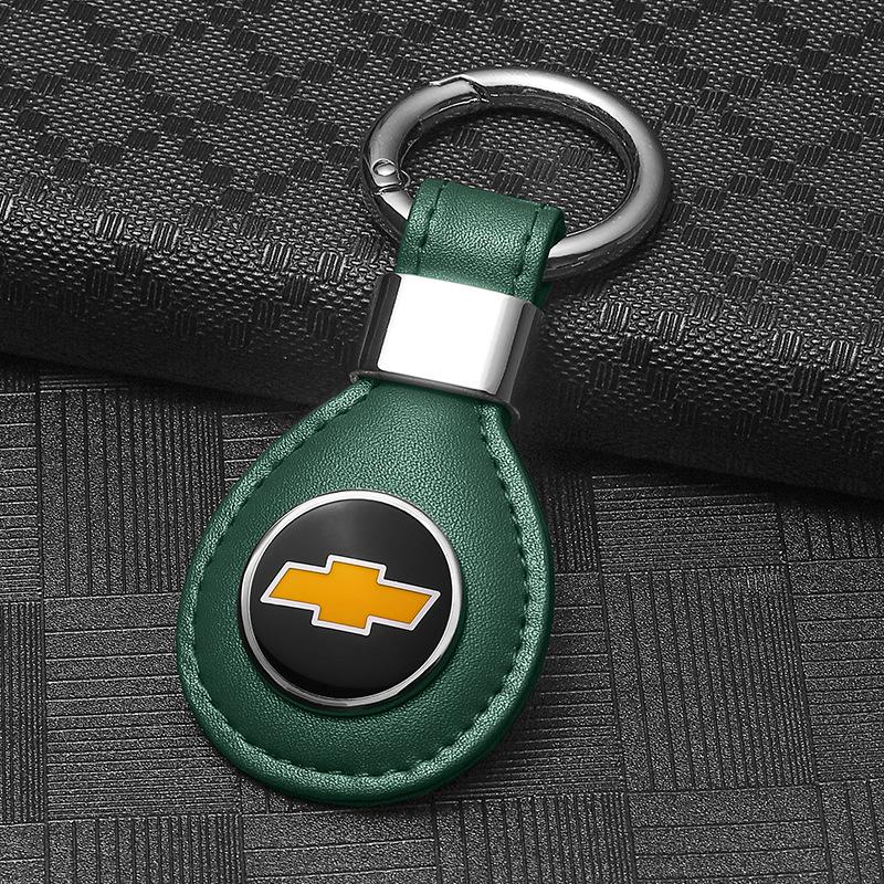 Мужская брелок-ключница из натуральной кожи с логотипом автомобиля, замком-персонализатором и кольцом