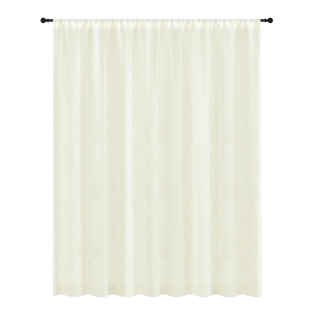 Tende in Lino Lunghezza da 45 Pollici a 107 Pollici Tenda Filtrante per Finestre per Soggiorno Camera da Letto Tende per la Casa con Tasca per Asta