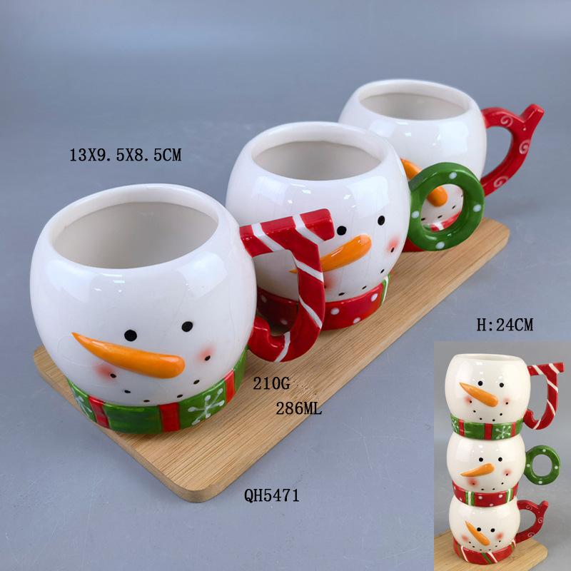 

Ceramic husband king clown combination three-fold cup mug creative ceramic cup coffee cup Christmas couple cup 101-200ml