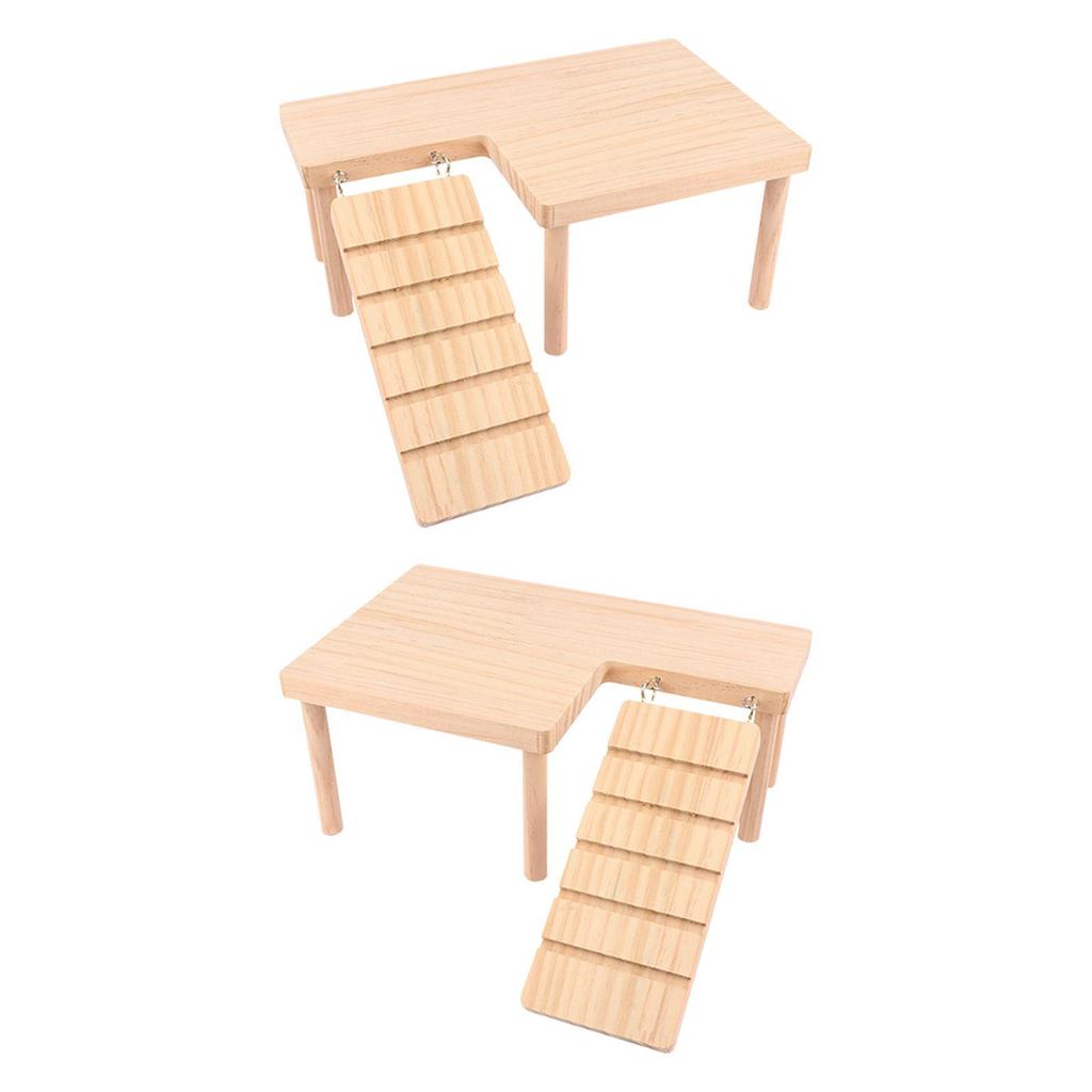 Hamster platforms with Ladder L Shaped Pet Staircase for Mouse Hamster Rat