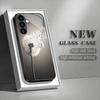 Dandelion pattern tempered glass phone case suitable for Samsung GalaxyS26 S25 S24 S23 S22 S20FE/Ultra/Plus anti drop back cover