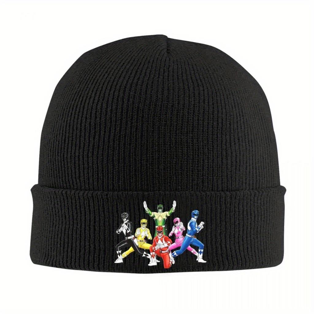 Mighty Morphin Power Ranger Warm Knitted Cap Hip Hop Bonnet Hat Autumn Winter Outdoor Beanies Hats for Men Women Adult