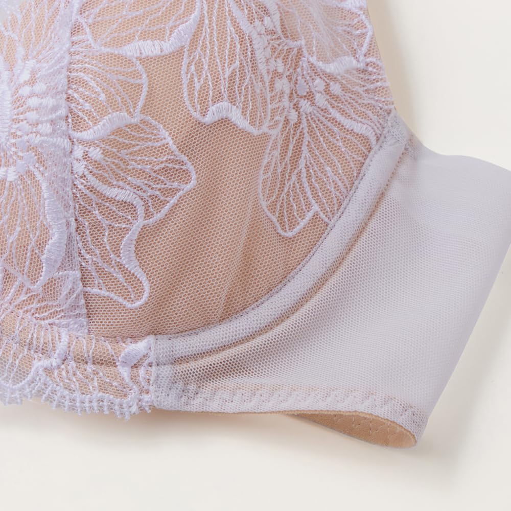 GUNZE Spitze mit Draht Leicht und Durchsichtig Tuche Weiß D65 BH, BH, Bequem, BH, JB3025H, Damen, Sax,