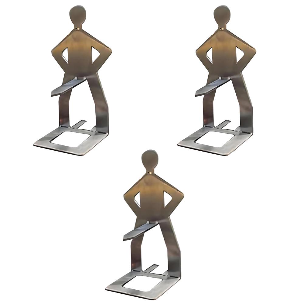 Kreativní držák na rošt na BBQ Horkýdogový držák Nerezová ocel Přenosný držák na klobásy Stojící muž Stojan na klobásy Pro kempování Piknik