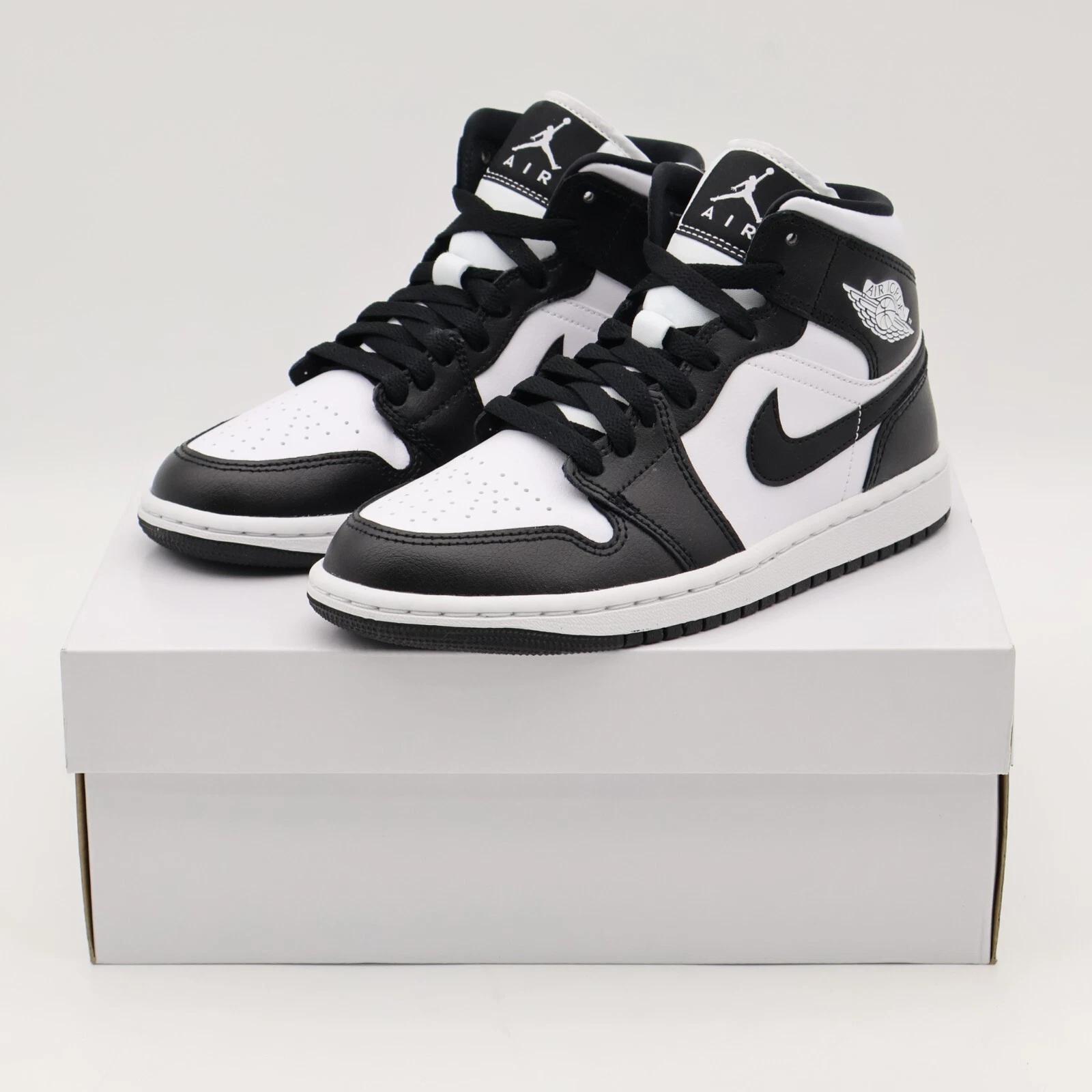 DV0991-101 Nike Air Jordan 1 Mid Black White Panda (Women s) US 11.5W