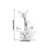 Butterfly Belly Button Rings Stainless Steel Navel Piercing Barbell For Women Zircon Belly Ring Sexy Body Jewelry Gifts