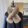 New Imitation Sable Temperament Scarf Warm Scarf Thickened Imitation Fox Hair Crossed Fur Collar Versatile Light Luxury Winter