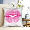 Big Pink Lipstick Imprint Pillow Case Printed Home Soft DIY Pillow Cover Kiss Lipstick Lip Pink Smooch Imprint Trace Stamp
