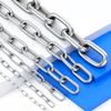 1M Rust Resistant 304 Stainless Steel Chain Welded Durable Chain for Hanging Swing Pet Leash Patio Decor Hanging