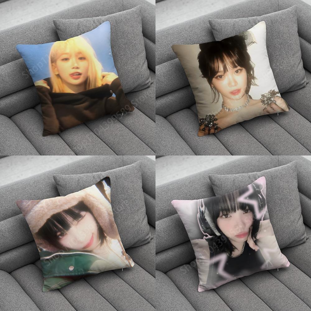 CChaewon LLesserafimSS Pillow Case Soft Cushion Cases for Farmhouse Sofa Decor Home Decorations and Protector
