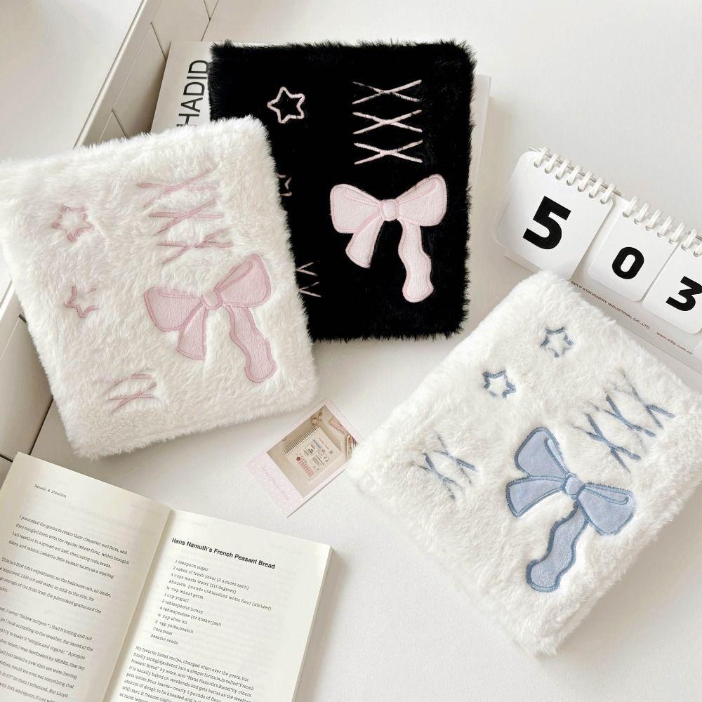 Korean Style Chasing Idol Photo Album Balletcore Bow Card Binder Plush Photocard Holder  Protecting