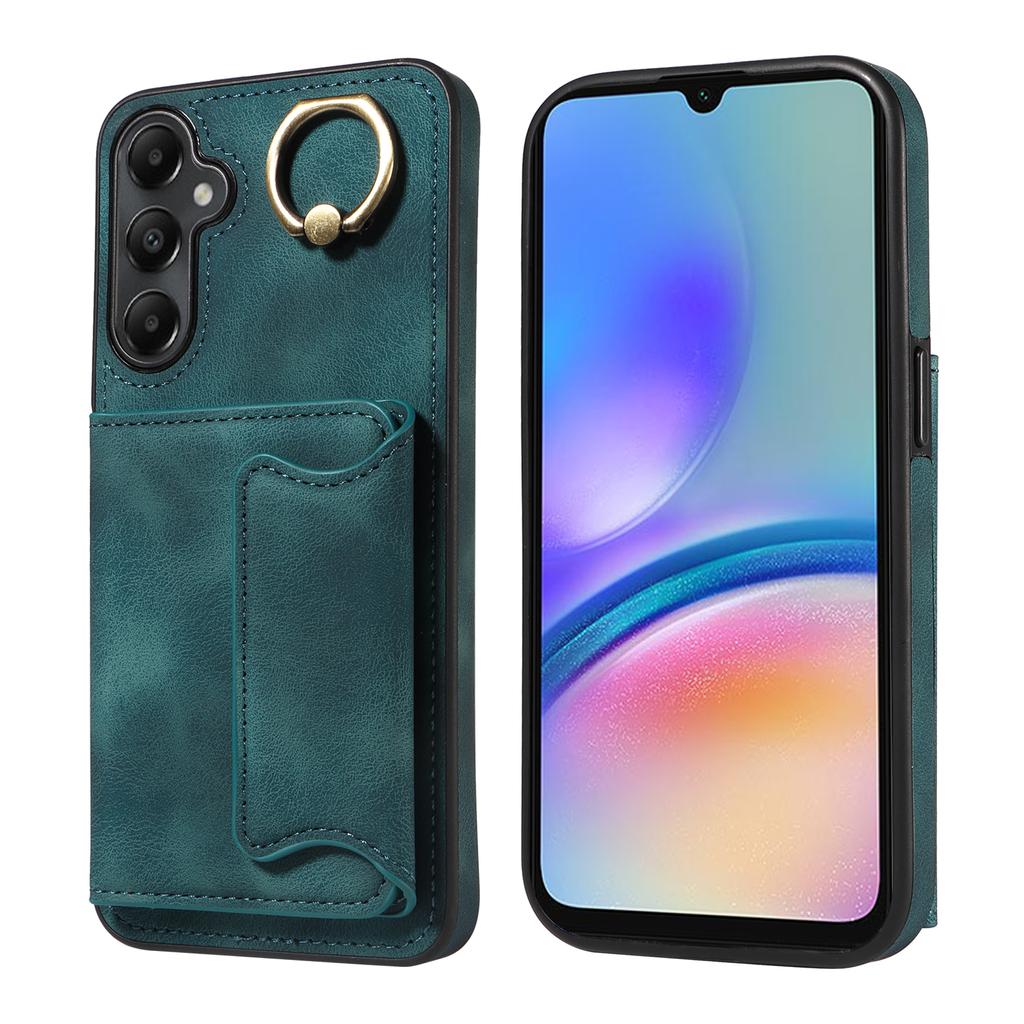 For Samsung Galaxy A05,Samsung Galaxy A05s Ring Bracket Card Holder Slots Cover Phone Case
