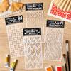 4pc/set Stencil Template Floral Pattern Design Hollow-out Drawing for Spray Painting Coloring Handwritten Posters Crafts Journal