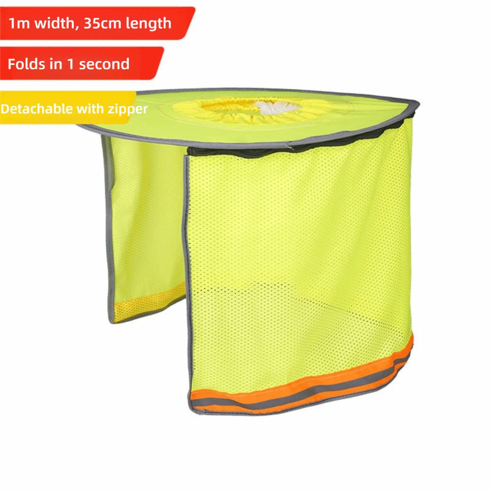 With Reflective Stripe Safety Hat Cap Visor Foldable Neck Shield Work Safety Helmet Cap
