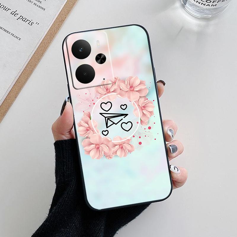 

For Realme 14 5G Case RMX5075 Love Heart Silicone Phone Cover For Realme 14T Realme14 T 5G Funda RMX5078 Shockproof Bumper Shell Realme 14T 5G