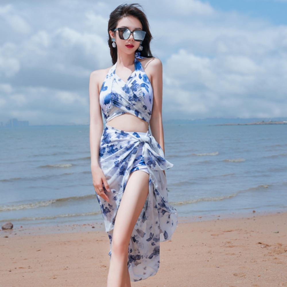 Holiday Seaside Hot Spring Swimsuit Split Bikini Three-piece European and American Swimwear