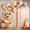 Wedding Ceremony Backdrop 3 Pcs Metal Arch Stand, 6Ft 6.6Ft 7.2Ft Frame Set, Outdoor Square Decor Arched Balloon Stand for Baby Shower Birthday Party