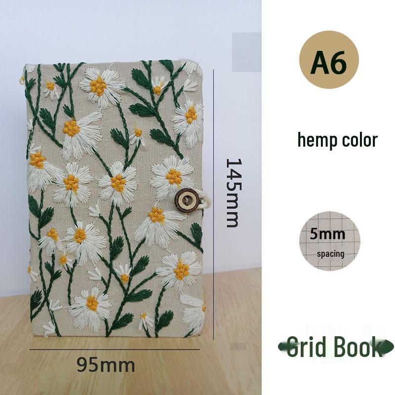 5-тканевый вышитый студенческий планировщик и дневник формата A6