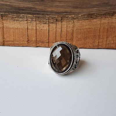 Smoky Quartz Gemstone Ring, Handmade Jewelry, 925 Solid Sterling Silver Ring, Vintage Ring, Party Wear Gift, Valentine's Day Gift,