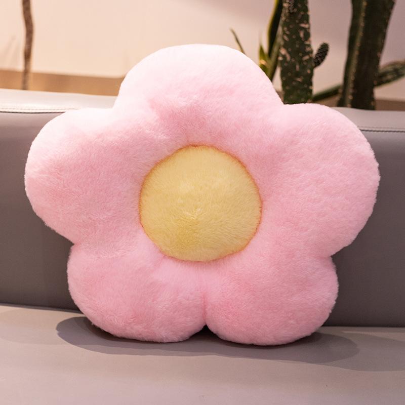 New Ins Plush Flower Cushion Home Sofa Cushion Soft Daisy Office Seat Cushion