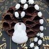 White Jade Guanyin Buddha Pendant Imitation Jade Guanyin Buddha Necklace