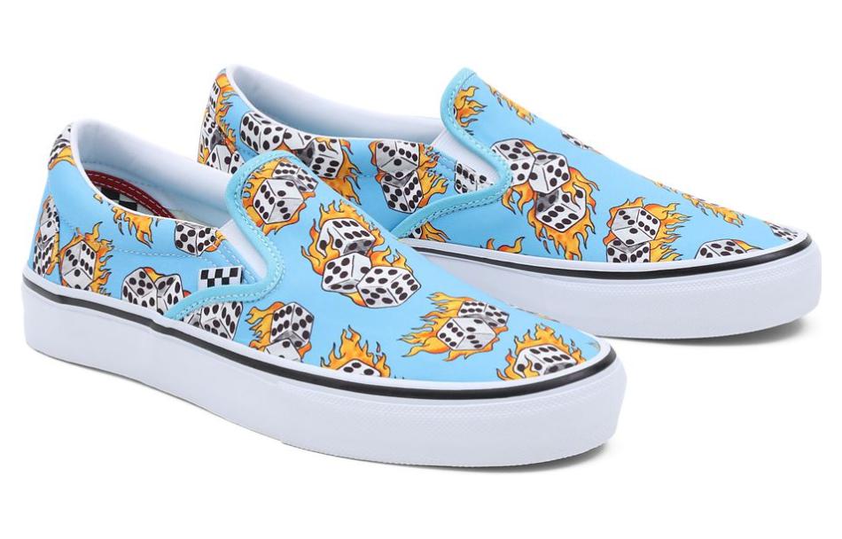 Slip-On Skate Vans 'Blue Flame Dice' VN0A5FCABM6