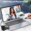 ELP 4K USB Webcam 5X Manual Optical Zoom Variable 2160P Ultra High UVC with CMOS IMX 415 Plug and Linux Camera, 2.8-12mm Lens, Definition, Sensor,