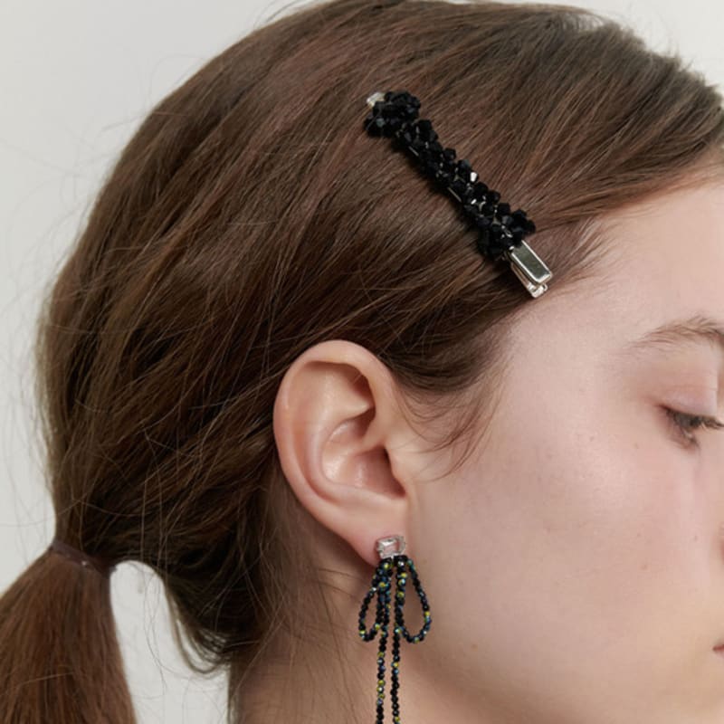 LIEBE MICH MONSTER Glänzende Perle Schleifen Haarspange (L241MHA020)