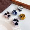 Shark Hair Claw, Built-in High Elastic Spring Hair Clip, Clover Shape Back Head Hair Clip, Portable Hair Accessory for Daily Travel