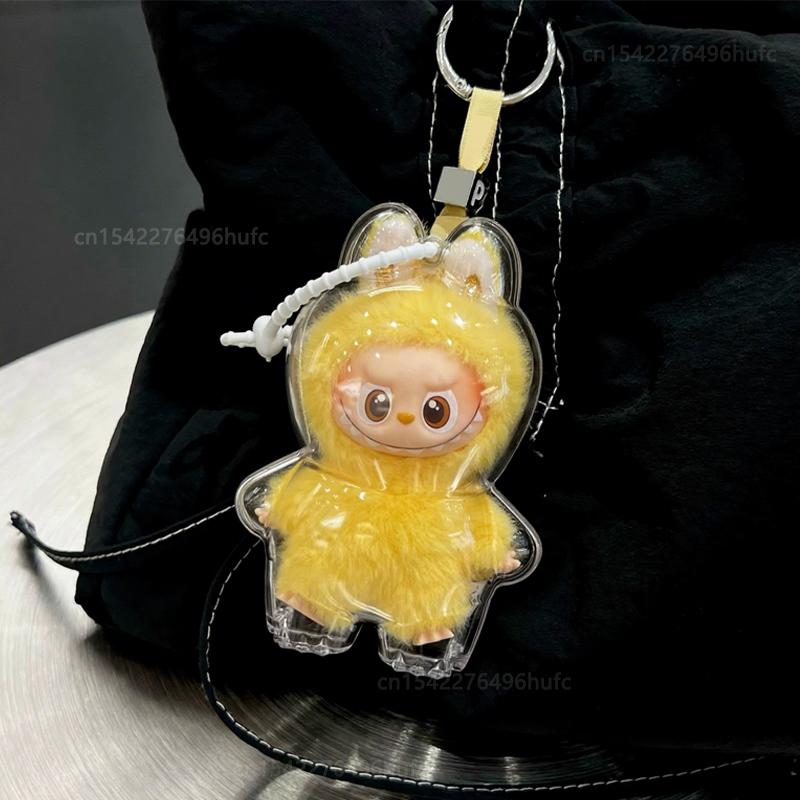NEW Transparent Protective Case For LABUBU 4 PIN FOR LOVE Series Vinyl Plush Doll Dust Cover Storage Box For LABUBU Accessories