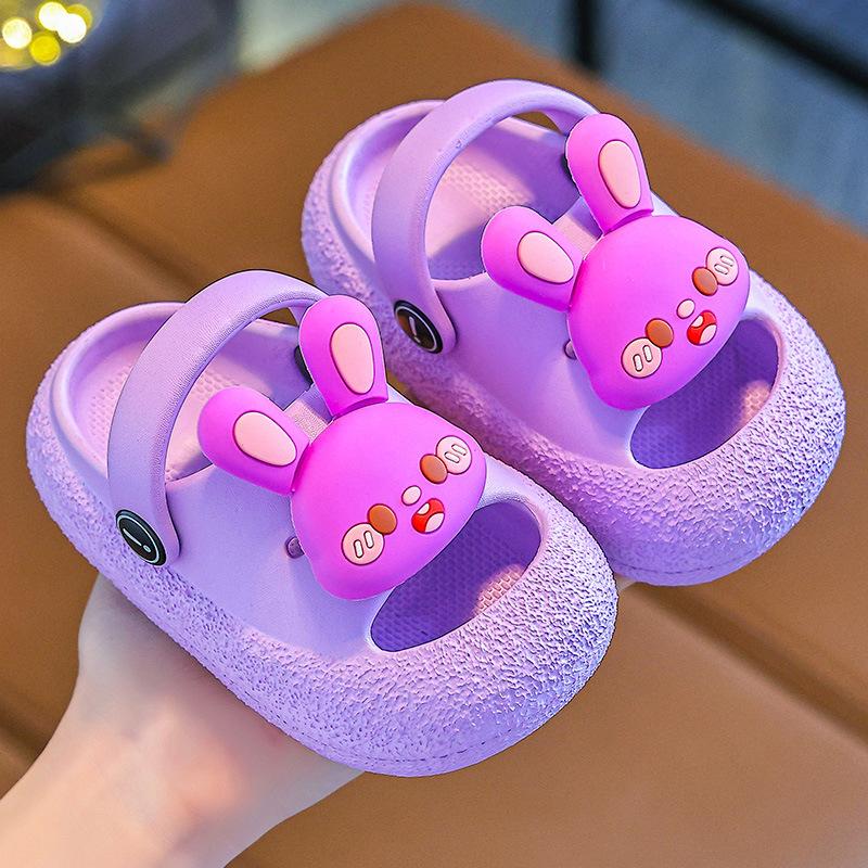 Kindersandalen für Mädchen, Sommer Cartoon Süße Prinzessin Weichsohle Rutschfest Haus Badeschuhe für Kleinkinder und Babys, Jungenschuhe
