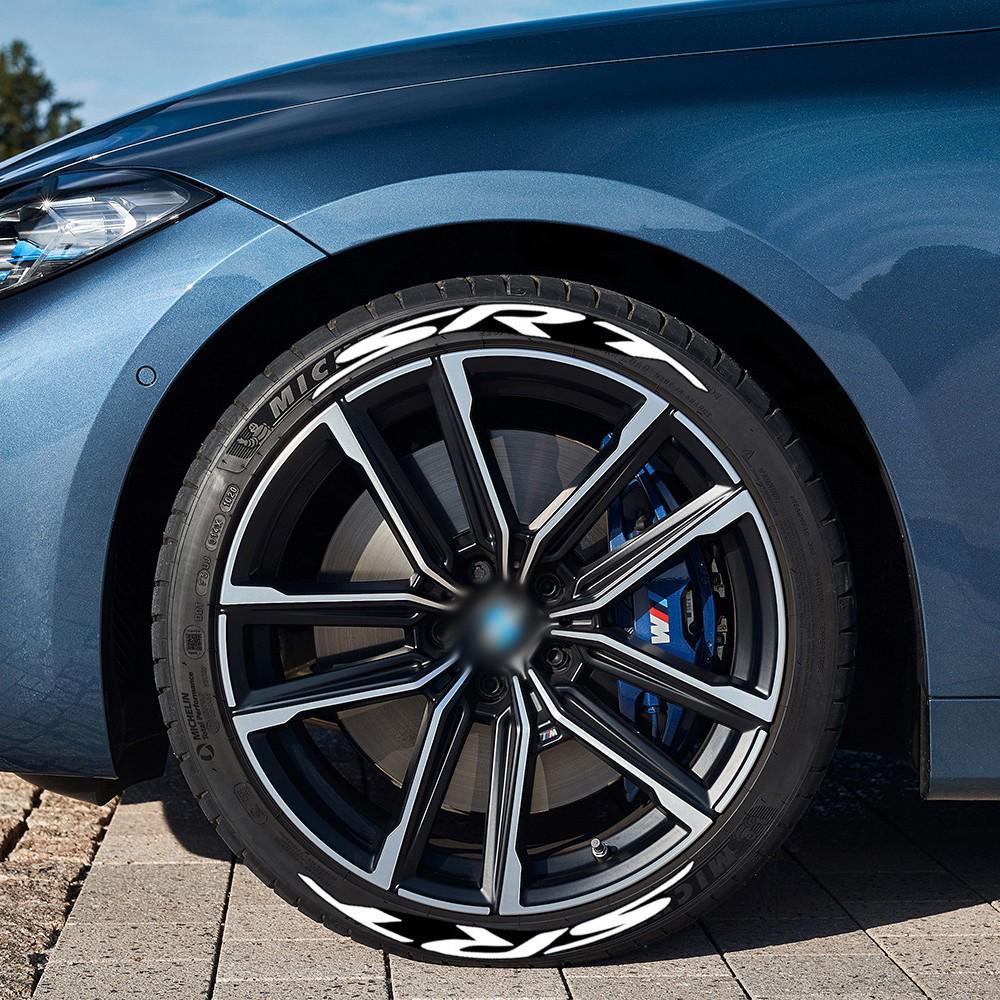SRT+Blade 3D Gummi-Reifen- und Radnabenaufkleber für Autos und Motorräder