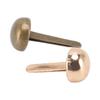 200pcs Mini Brads 8mm Round Head DIY Handcraft Electroplating Process Light Gold Bronze Brass Fasteners for Punk Box