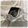 Women's Faux Leather Bowknot Shoulder Bag, Retro Pearl Decorated Crossbody Purse, Small Square Satchel for Daily Wear