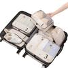 7pc Travel Organizer Set, Polyester Packing Cubes With Clothing, Underwear & Cosmetic Bags, Efficient Luggage Sorting Pouches, V