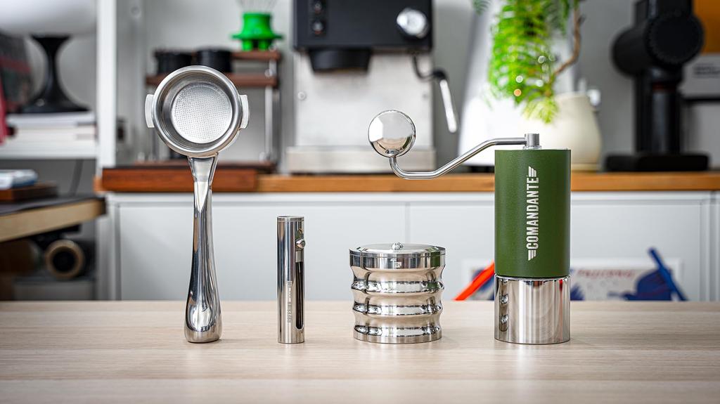 CafeSing COD Ball Grip and Container, All Stainless Steel, Fits Comandante C40 MK3 MK4 C60 Hand Grinders