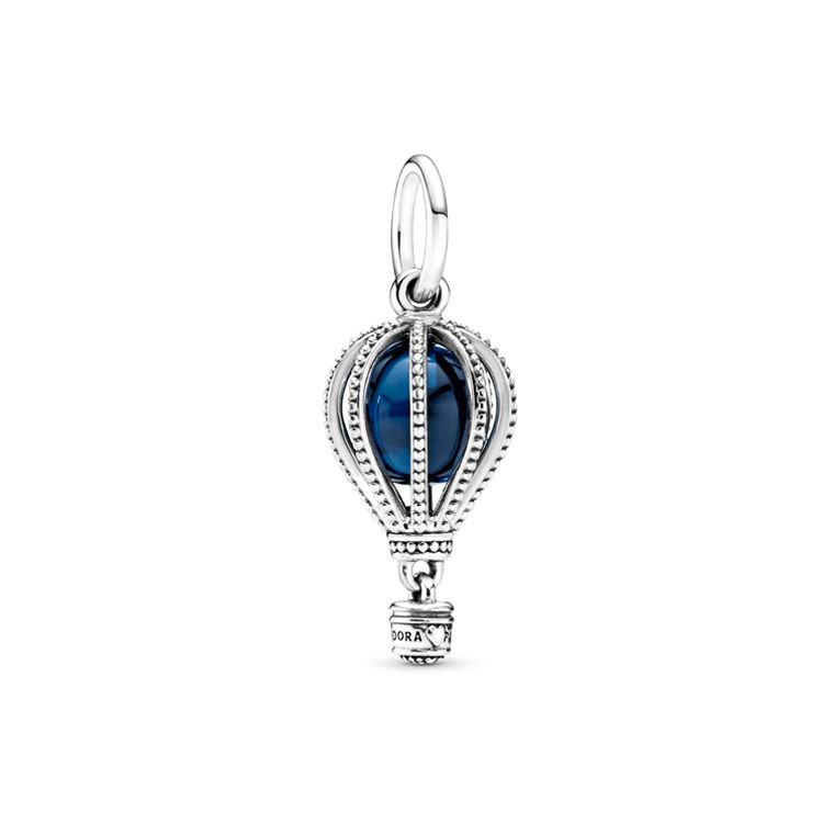 Pandora Blue Hot Air Balloon Journey Charm Women Charm Silver 798064NMB Box,Blue