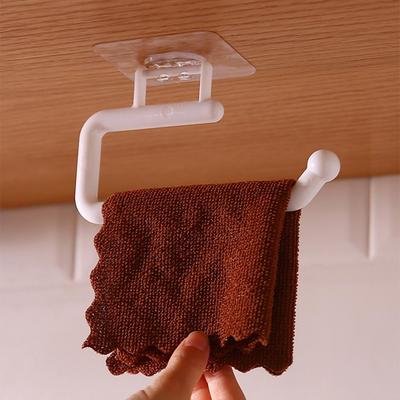 Kitchen Paper Roll Holder Towel Hanger Rack Wall Mounted Self Adhesive Paper Towel Hanger Kitchen Bathroom Supplies