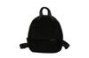 2023 New Velvet Women's Bag Korean Trendy Soft Sister Shopping Backpack Simple Solid Color Student Backpack For Girls Green)
