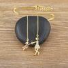 Nidin Exquisite Gold Plated Mom Daughter Necklace Girl Boy Pendant Chain Choker Cubic Zirconia Jewelry Mother's Day Gift