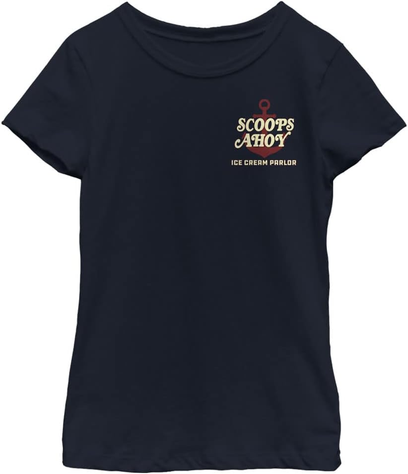 Netflix Girls  Stranger Things Ahoy Ahoy Girls Short Sleeve Tee Shirt L