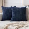 Sage Green Corduroy Striped Throw Pillow Covers 18x18 Soft Square Cushion Cases for Couch Living Room Bed Sofa Decor