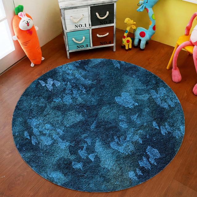 Marble Geometric Round Carpet Living Room Office Chair Computer Table Mat Home Anti -Fouling Decoration Bedroom Coffee Table Mat