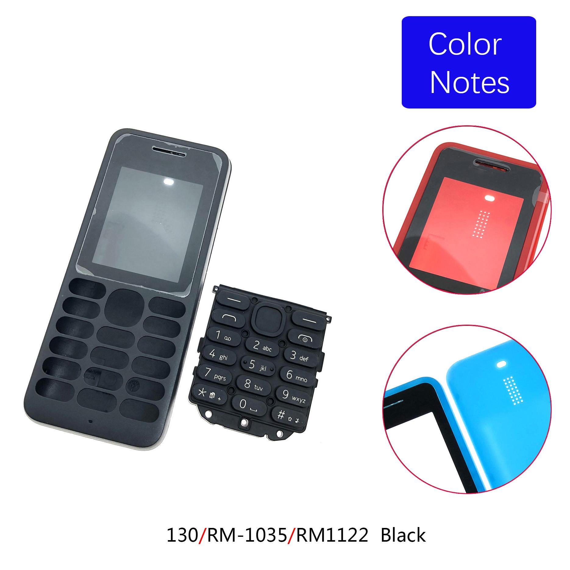 Корпус (крышка) для мобильного телефона Nokia 130 215 216 150 110 210 125 215 130 RM-1035 Black