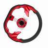 320mm das Neueste Kohlefaser Rennlenkrad Modifikation Mini Drifting Lenkrad  (rot)