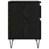 Bedside Cabinet Black Oak Effect 40 x 35 x 50 cm Particleboard