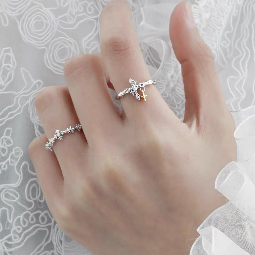 Cross Zirconia Adjustable Ring For Women And Men Fashion Jewelry